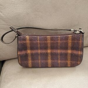Lord & Taylor Tweed Plaid mini bag wristlet